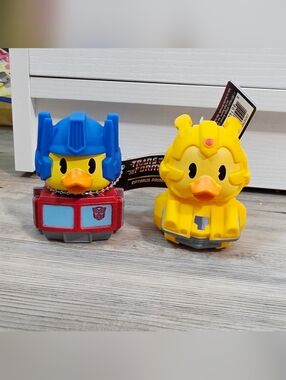 Transformers Optimus Prime And Bumblebee Rubber Duck Set